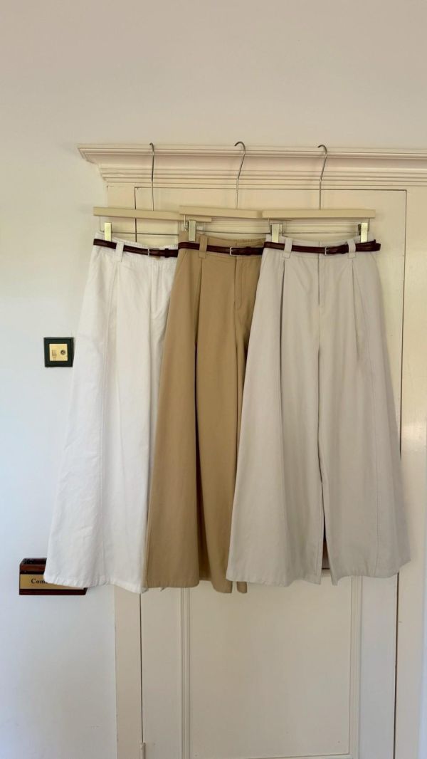 質感通勤高腰西裝褲 附皮帶百搭西裝褲（3色） 