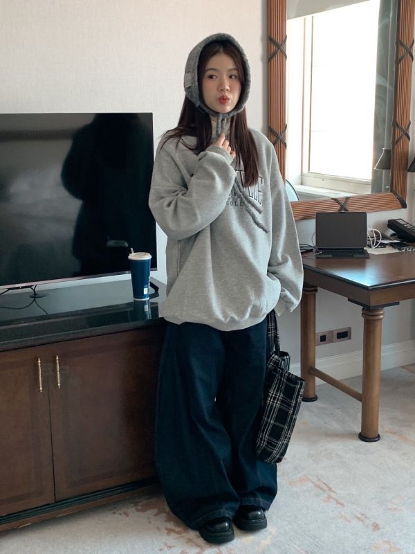 首爾校園日常 韓系字母大學T 休閒百搭 