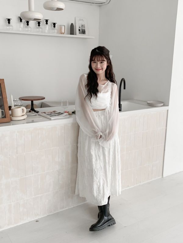 仙女回歸 精緻必備 鬆緊帶絲絨仙女長裙(2色) 