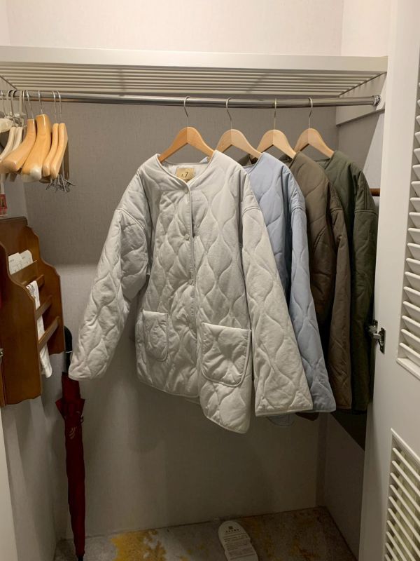 初醒清晨 奶霧感 日系菱格鋪棉外套 輕暖不臃腫（4色） 