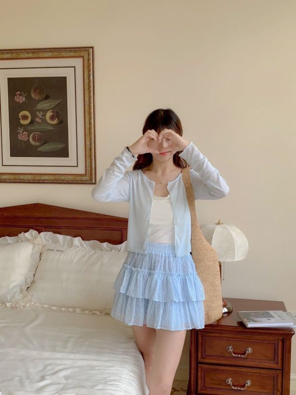 叛逆少女的甜美排扣罩衫 (3色) 