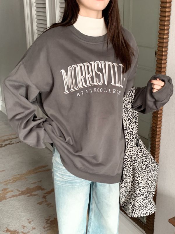 首爾校園日常 韓系字母大學T 休閒百搭 