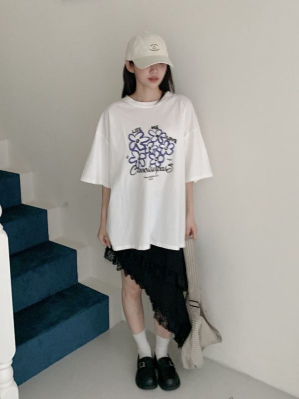 法式輕奢 蕾絲不規則長裙(沒有附皮帶） 