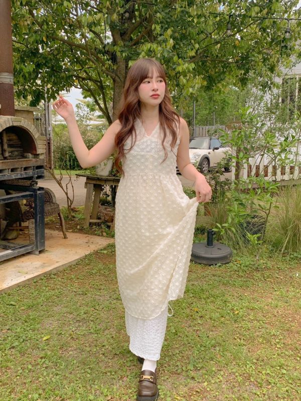 夏日午後的少女 自訂款立體花花背心 