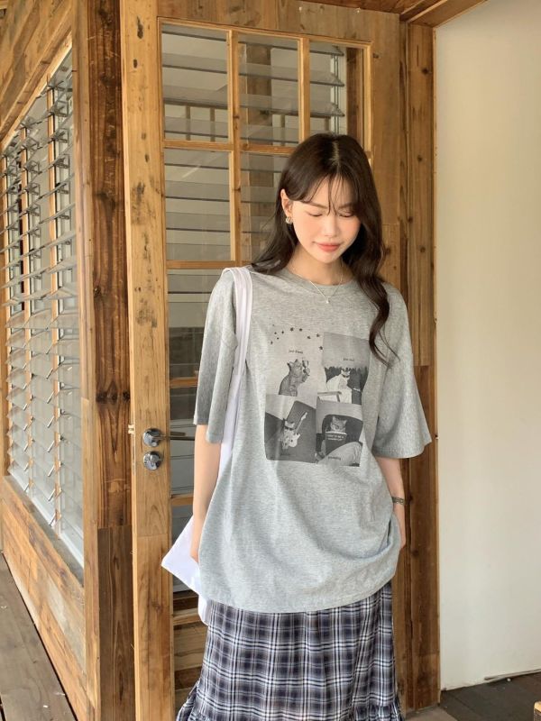 午後貓咪印花T（4色） 