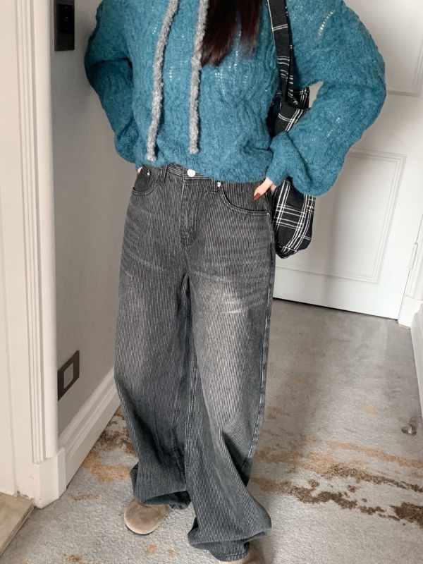 月光魅影 復古刷色 繭型牛仔褲 腿型隱形×氣質延伸感 