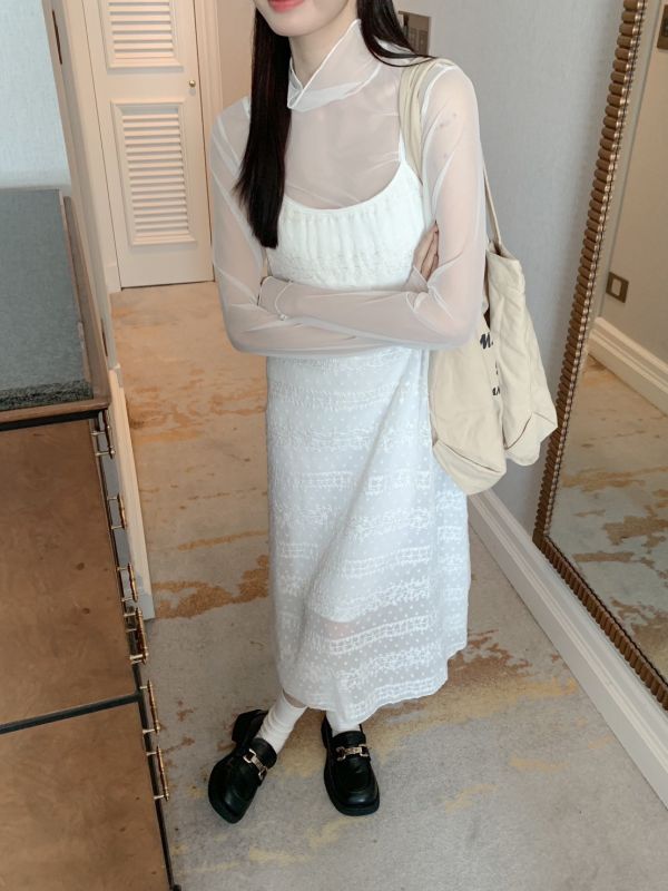 峇里少女的舞蹈 仙女感花花洋裝 單色 