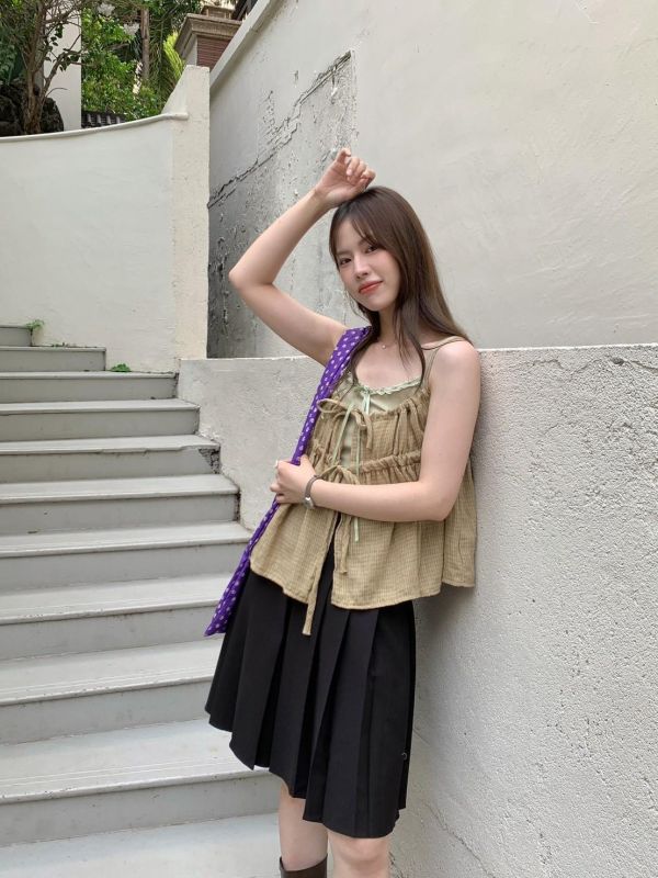 巴黎日光 綁帶兩件式上衣（3色） 