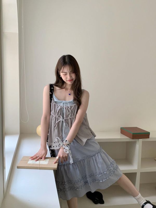 巴黎日光 綁帶兩件式上衣（3色） 