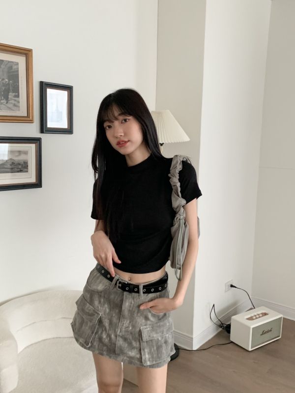 穿搭指南 素色彈力棉質小立領上衣(4色) 