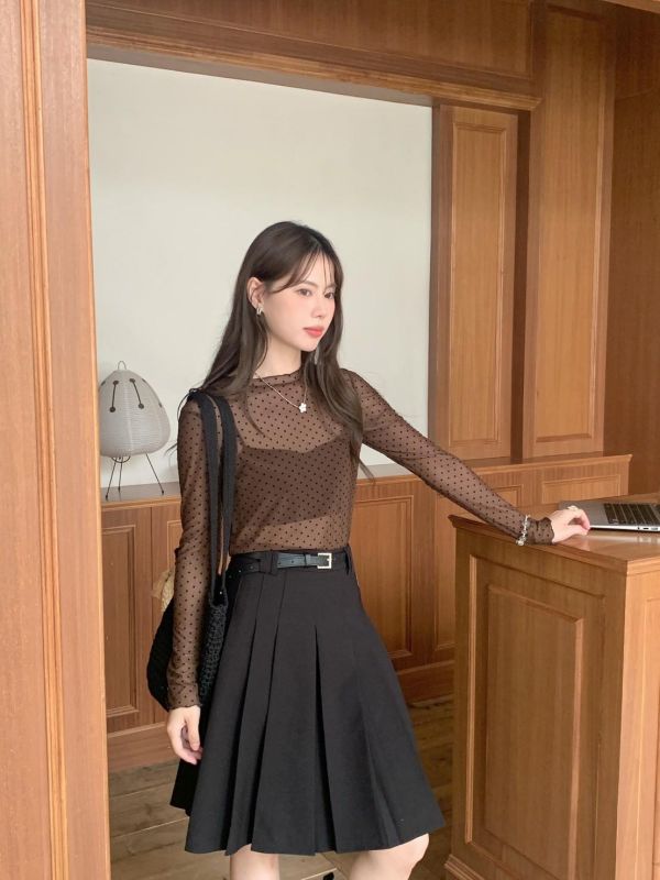 像初戀一樣的百褶裙 高腰顯腿長 學院風百搭短裙 氣質顯瘦款（2色） 