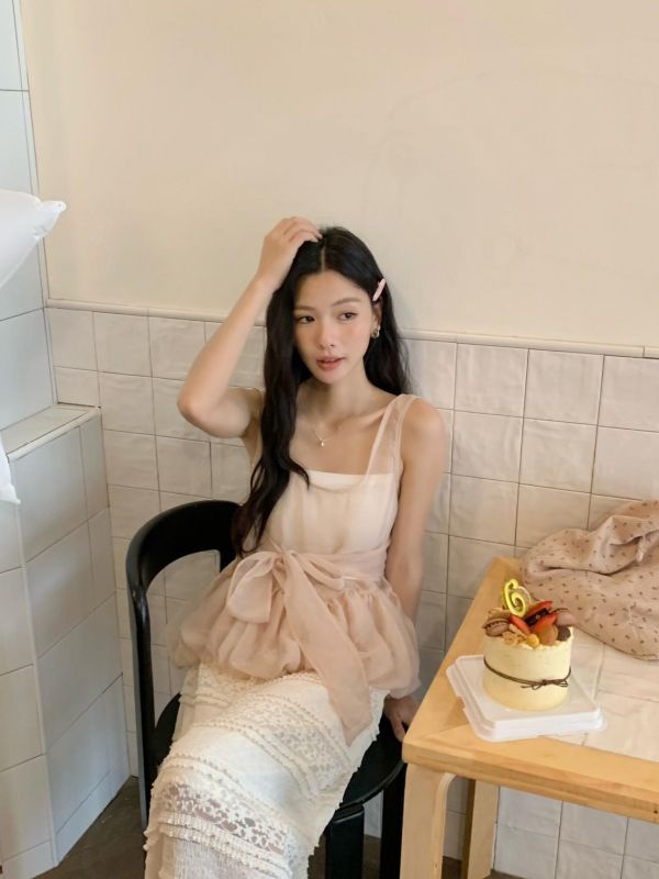 童話海岸 澎澎綁帶蝴蝶結背心（3色） 