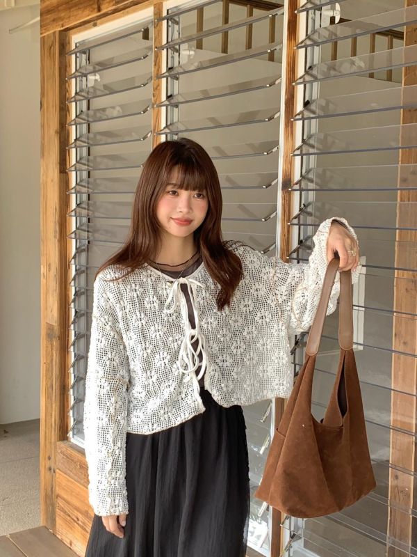 香榭花園針織 韓系綁帶短版針織上衣 慵懶薄針織罩衫（3色） 