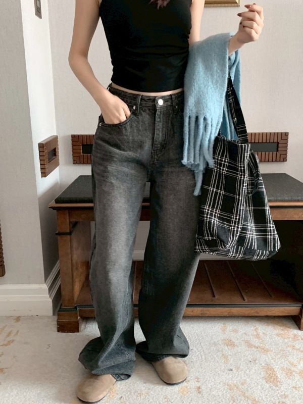 月光魅影 復古刷色 繭型牛仔褲 腿型隱形×氣質延伸感 