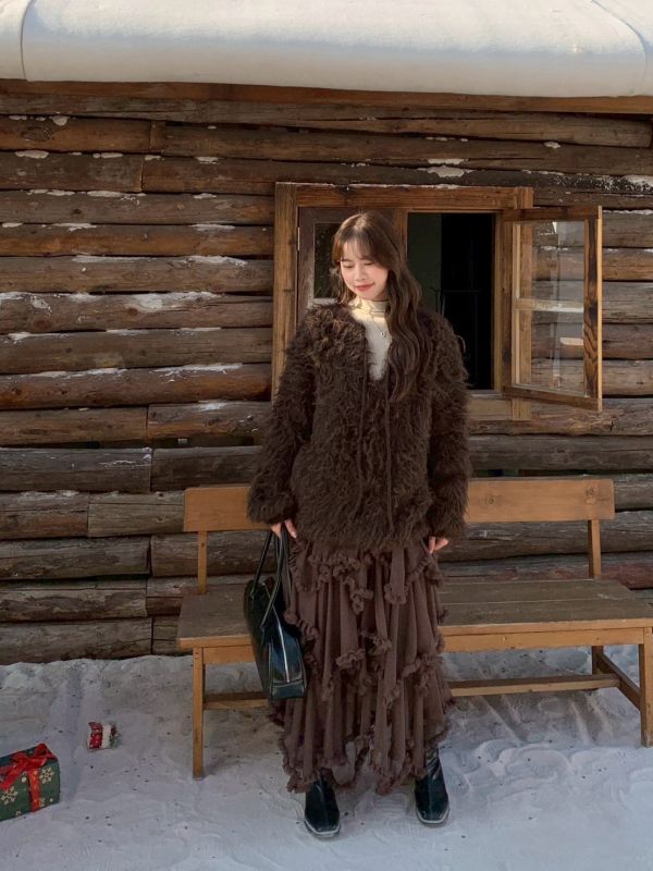 珍妮的搖籃曲 韓系復古層次紗裙 高級感垂墜不膨脹 顯瘦神比例（3色） 