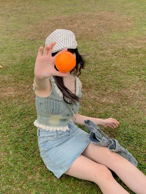 行走的浪漫因子 復古刷色拼接蕾絲上衣 (2色) 