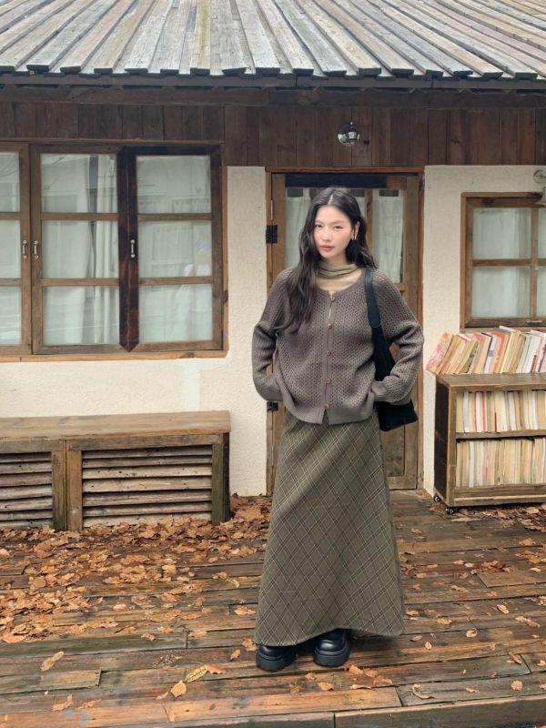 秋日柔霧罩衫 韓系慵懶長袖外套 輕薄百搭開襟罩衫 層次感小外套（4色） 