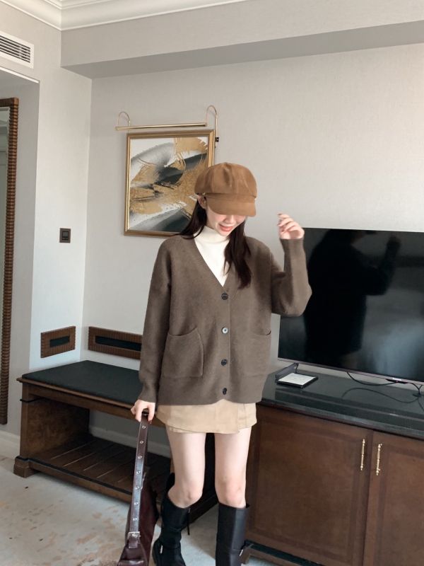 聖水洞溫柔女孩 厚磅針織外套 