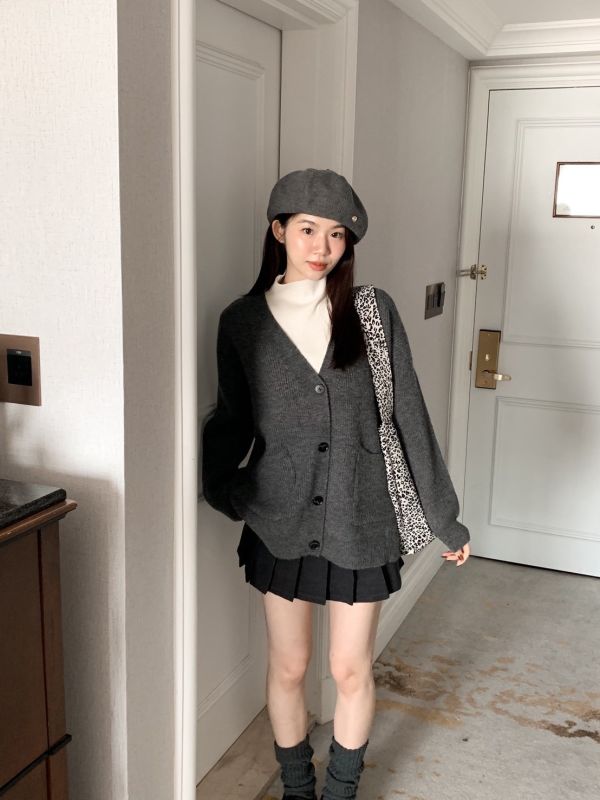 聖水洞溫柔女孩 厚磅針織外套 