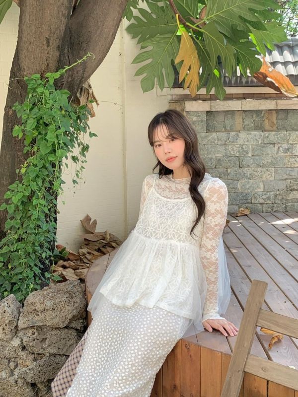 星光輕紗娃娃背心 韓系透紗層次 小性感寬鬆顯瘦 外搭內搭背心（4色） 