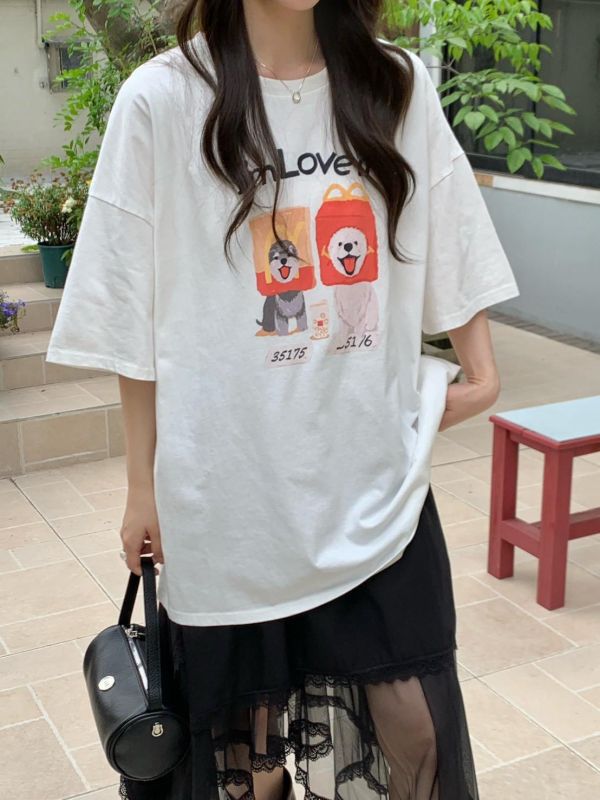 慢慢生活小狗短T 韓系質感上衣（4色） 