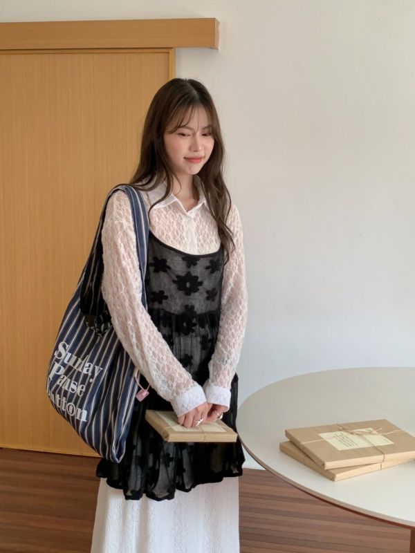 花開那一刻 側綁帶細肩背心 顯瘦版型（3色） 