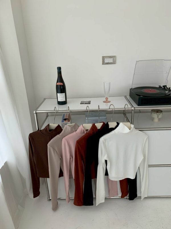 柔軟雲朵感 加絨高領短版打底上衣 保暖不厚重 顯瘦彈性內搭（6色） 