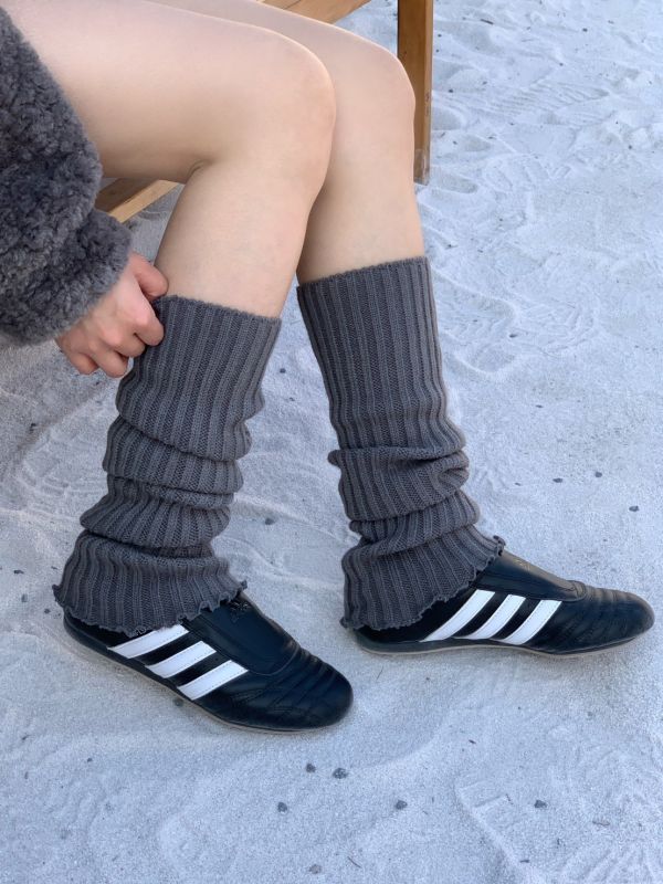 霧感層次 日系針織襪套 顯腿細神器疊穿必備 秋冬保暖不悶百搭襪套（5色） 
