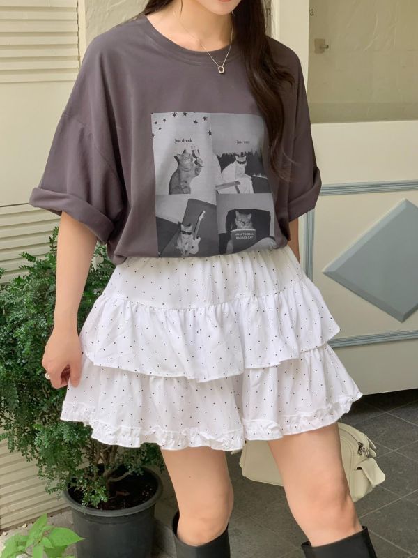 午後貓咪印花T（4色） 