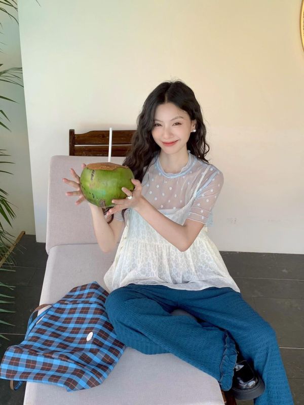 柔光花花 婚禮內搭短袖透膚（3色） 