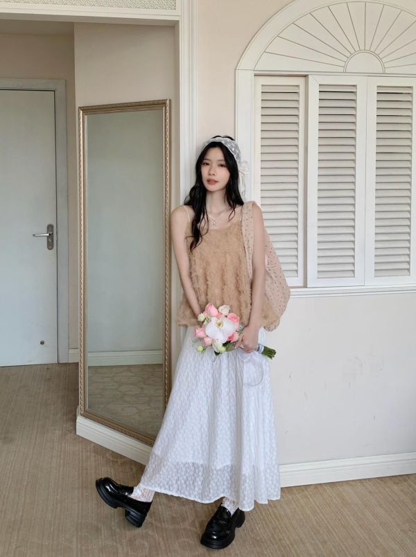 自訂款 花霧誓約 立體羽感細肩背心婚禮甜美款（3色） 