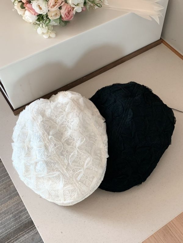 日系復古花朵刺繡帽（2色） 