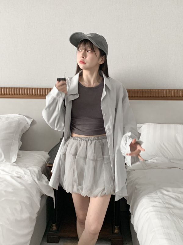 鹽系女孩必備 自訂款草寫B襯衫（2色） 