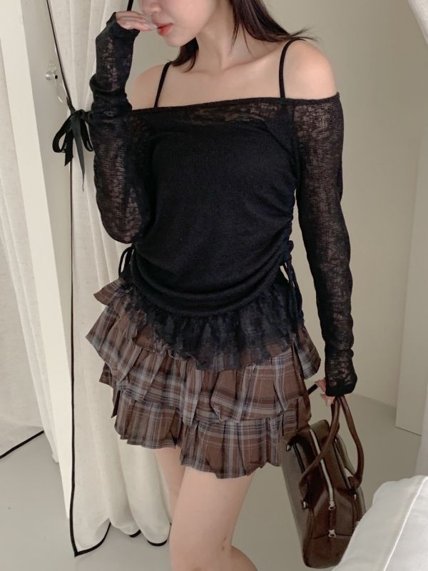 學院風甜心 格子蛋糕裙 