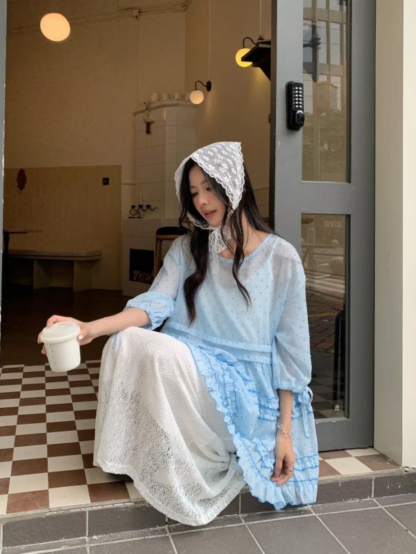 蘇格蘭古堡旅行 寬鬆娃娃版型洋裝（3色） 