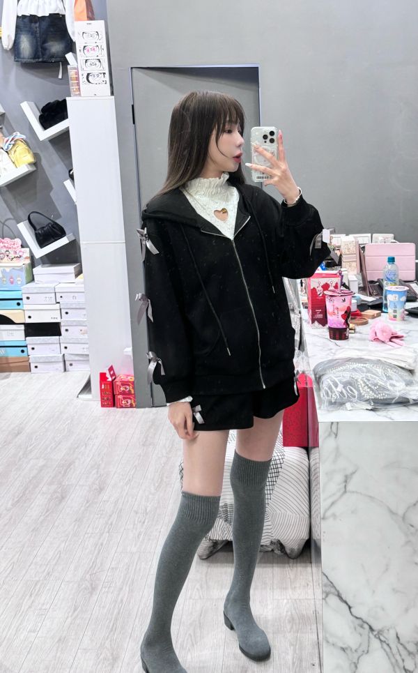 獨家高訂滿蝴蝶結休閒質感套裝 