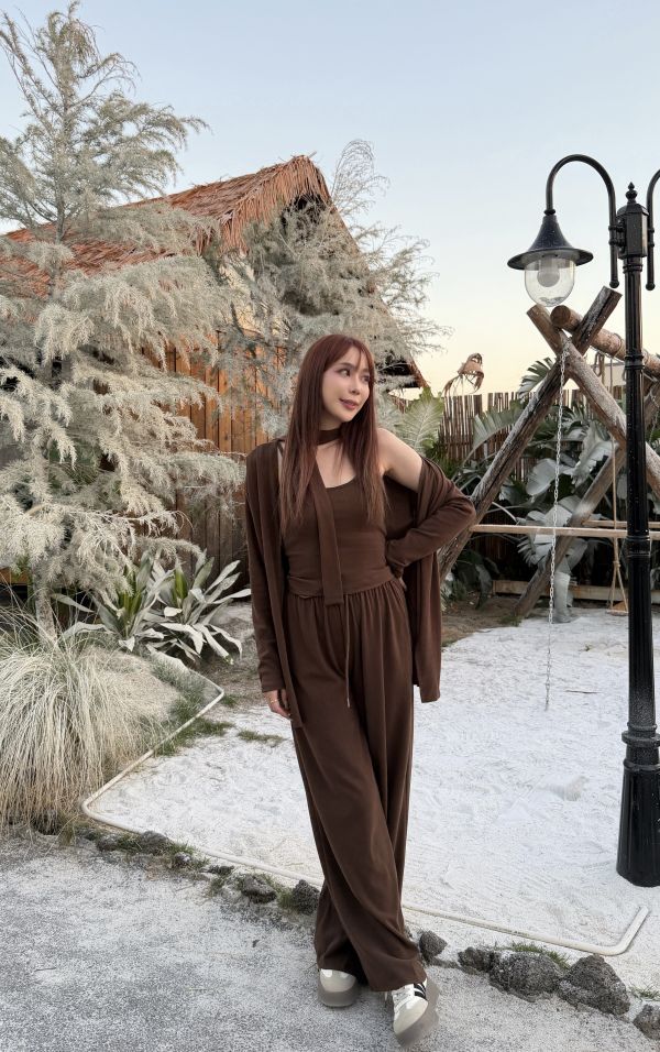 三件式胸墊背心套裝掛脖 