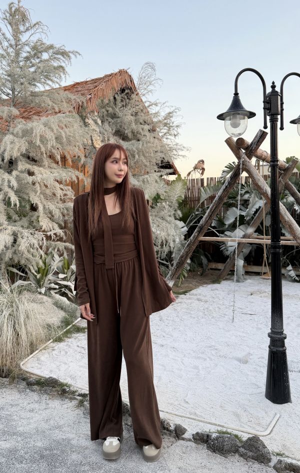 三件式胸墊背心套裝掛脖 