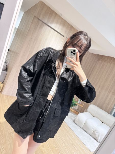 正韓超質感小眾麂皮個性套裝 