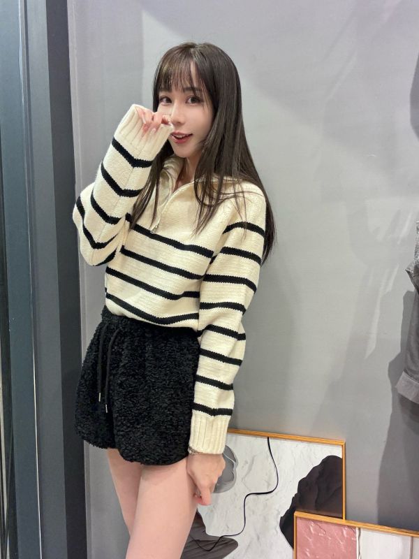 QQ毛鬆緊綁帶短褲 