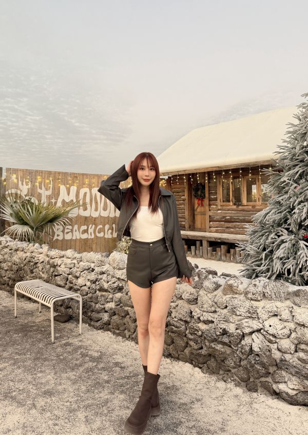 質感騎士翻領皮短褲套裝 