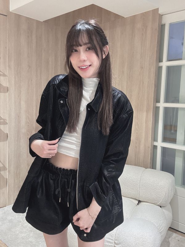 正韓超質感小眾麂皮個性套裝 