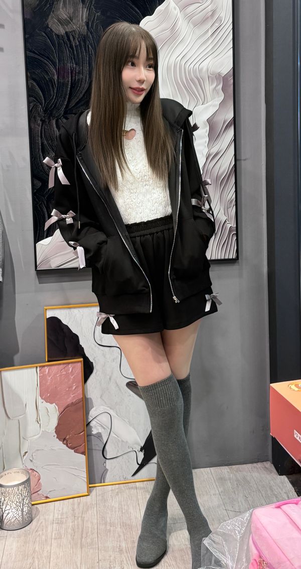 獨家高訂滿蝴蝶結休閒質感套裝 