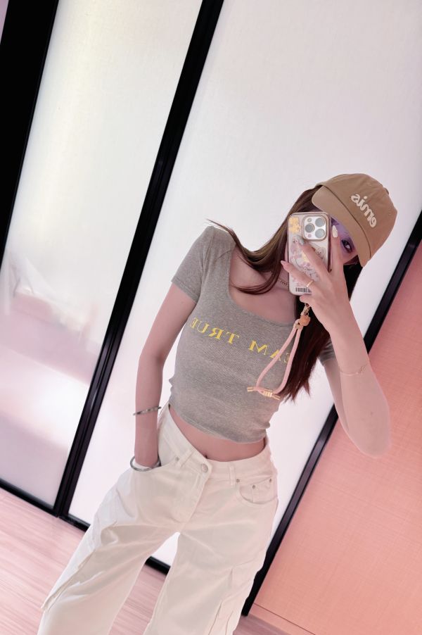 質感附腰帶大口袋工裝褲 