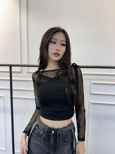 ✨正韓網紗蝴蝶結小背心兩件式上衣✨ 