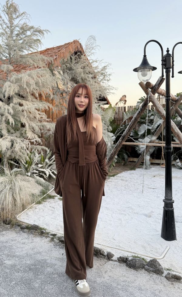 三件式胸墊背心套裝掛脖 