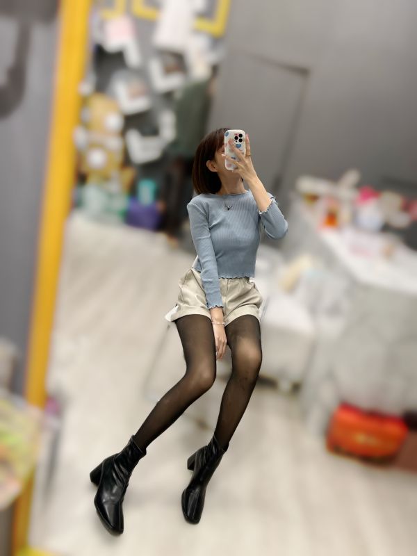 台灣製假透膚褲襪 