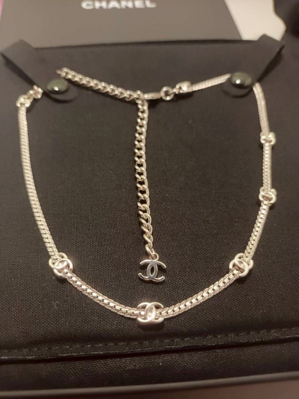 CHANEL 5CC蛇骨頸鏈 銀色 buywithada,france,全球代購,歐洲,exquisite,quality goods,posh,fancy,luxurious