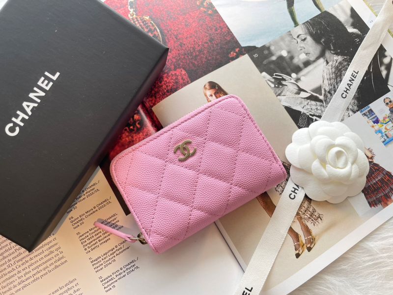 CHANEL 23粉色ㄇ字零錢卡包 荔枝皮淡金釦 buywithada,france,全球代購,歐洲,exquisite,quality goods,posh,fancy,luxurious