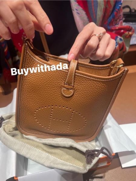 HERMES MINI EVELYNE 金棕金釦 W buywithada,france,全球代購,歐洲,exquisite,quality goods,posh,fancy,luxurious